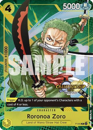 Roronoa Zoro (CS 2024 Event Pack) (P-042) - One Piece Promotion Cards