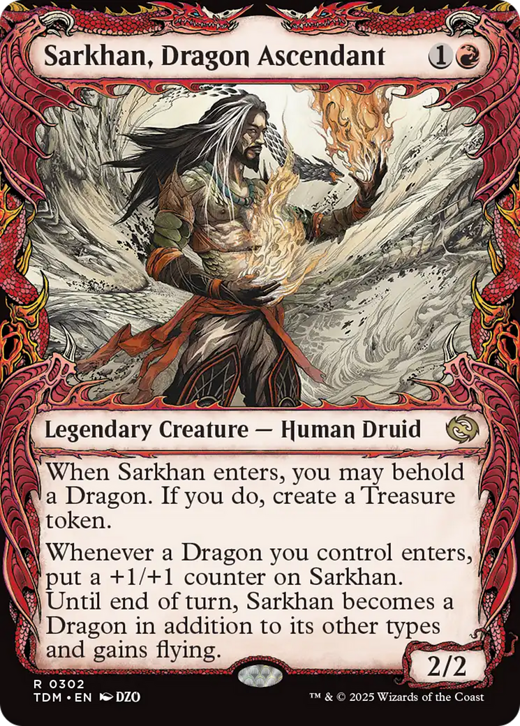 Sarkhan, Dragon Ascendant (0302) (Showcase) (TDM-302) - [Tarkir: Dragonstorm]: (Showcase)
