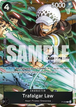 Trafalgar Law - P-038 (CS 2024 Event Pack Finalist) (P-038) - One Piece Promotion Cards