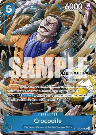 Crocodile (CS 2024 Celebration Pack) (ST03-003) - One Piece Promotion Cards