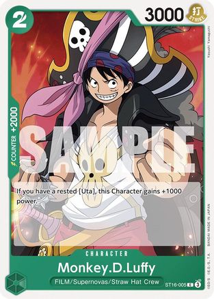 Monkey.D.Luffy (ST16-005) (ST16-005) - Starter Deck 16: GREEN Uta