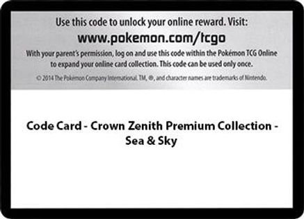 Code Card - Sea & Sky Premium Collection - [Crown Zenith]