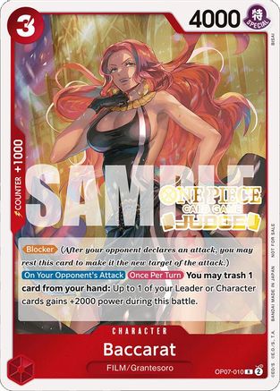 Baccarat (Judge Pack Vol. 4) (OP07-010) - One Piece Promotion Cards