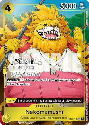 Nekomamushi (Offline Regional 2024 Vol. 3) [Finalist] (OP06-110) - One Piece Promotion Cards