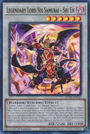 Legendary Lord Six Samurai - Shi En (ROTA-EN039) - Rage of the Abyss 1st Edition