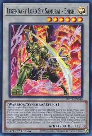 Legendary Lord Six Samurai - Enishi (ROTA-EN040) - Rage of the Abyss 1st Edition