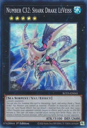 Number C32: Shark Drake LeVeiss (ROTA-EN041) - Rage of the Abyss 1st Edition