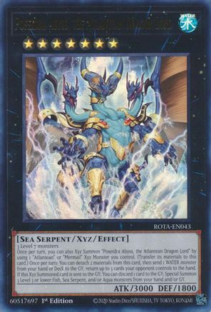 Poseidra Abyss, the Atlantean Dragon Lord (ROTA-EN043) - Rage of the Abyss 1st Edition