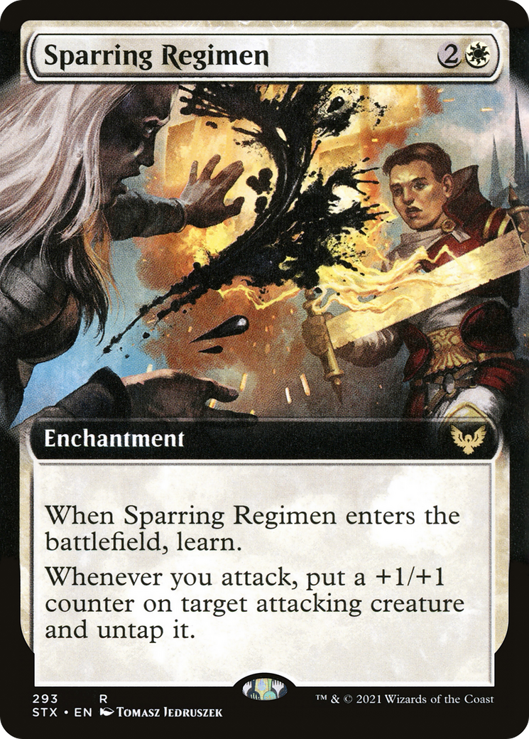 Sparring Regimen (STX-293) - [Strixhaven: School of Mages]: (Extended Art)