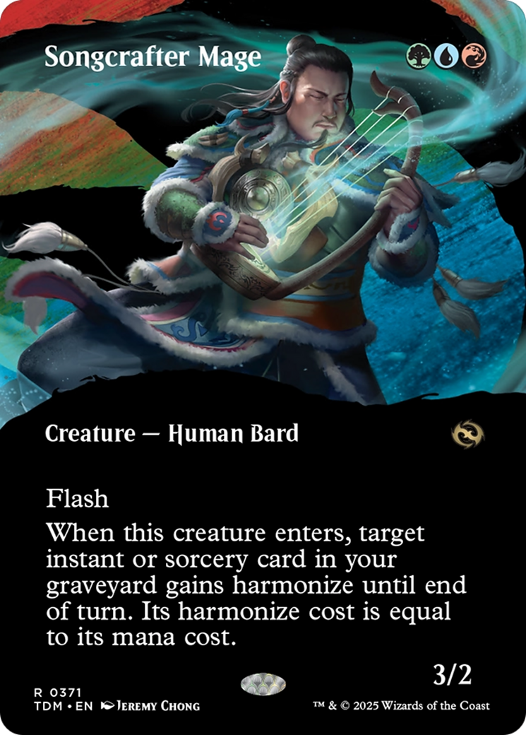Songcrafter Mage (Borderless) (TDM-371) - [Tarkir: Dragonstorm]: (Showcase) (Borderless)