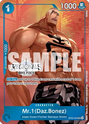 Mr.1 (Daz.Bonez) (Online Regional 2024 Vol. 3) (OP02-063) - One Piece Promotion Cards