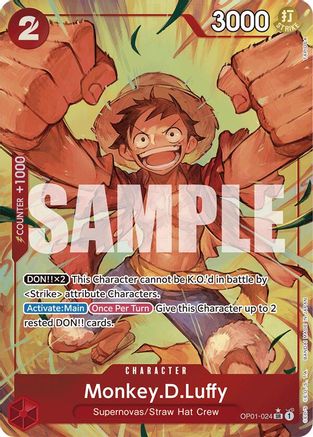 Monkey.D.Luffy (OP01-024) (Alternate Art) (OP01-024) - Premium Booster