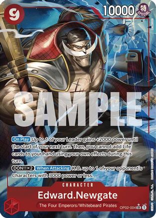 Edward.Newgate (Alternate Art) (OP02-004) - Premium Booster