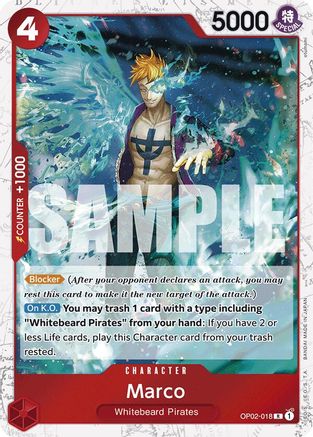 Marco (Jolly Roger Foil) (OP02-018) - Premium Booster -The Best-