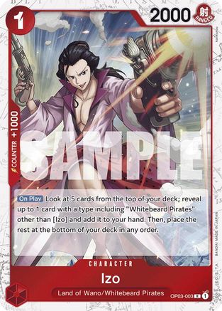 Izo (Alternate Art) (Bashikou) (OP03-003) - Premium Booster