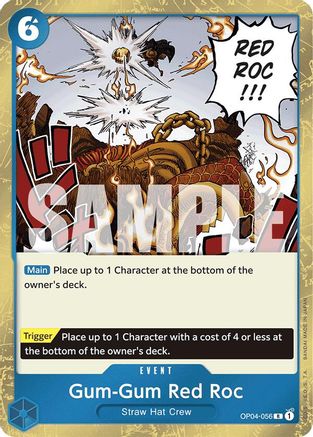 Gum-Gum Red Roc (Alternate Art) (OP04-056) - Premium Booster