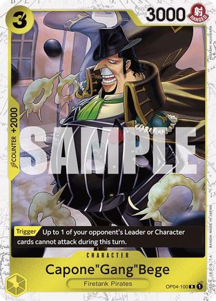 Capone"Gang"Bege (Alternate Art) (HISASHI HUJIWARA) (OP04-100) - Premium Booster