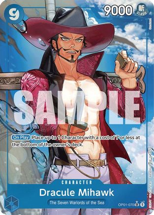 Dracule Mihawk (Alternate Art) (OP01-070) - Premium Booster