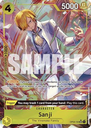 Sanji (OP04-104) (Alternate Art) (OP04-104) - Premium Booster