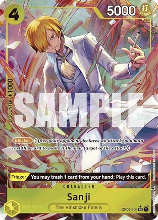 Sanji (OP04-104) (Alternate Art) (OP04-104) - Premium Booster -The Best-