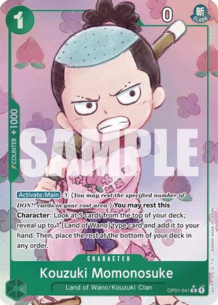 Kouzuki Momonosuke (Alternate Art) (SOWSOW) (OP01-041) - Premium Booster