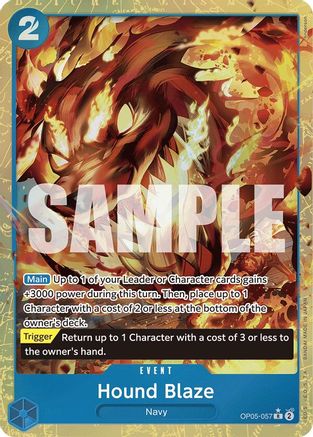 Hound Blaze (Alternate Art) (OP05-057) - Premium Booster -The Best-