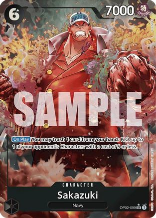 Sakazuki (Alternate Art) (OP02-099) - Premium Booster