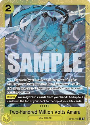 Two-Hundred Million Volts Amaru (Alternate Art) (OP05-115) - Premium Booster