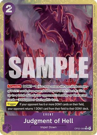Judgment of Hell (Alternate Art) (OP02-089) - Premium Booster -The Best-
