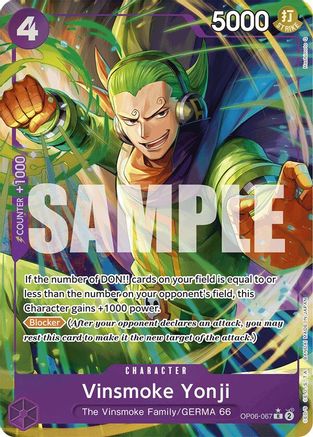 Vinsmoke Yonji (Alternate Art) (Sunohara) (OP06-067) - Premium Booster