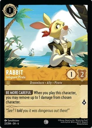 Rabbit - Indignant Pirate (22/204)  - Azurite Sea