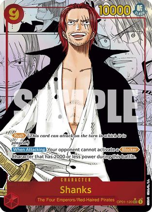 Shanks (Alternate Art) (Manga) (OP01-120) - Premium Booster