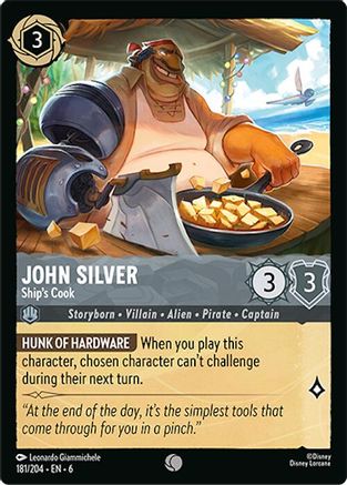 John Silver - Ship's Cook (181/204) Cold Foil - Azurite Sea