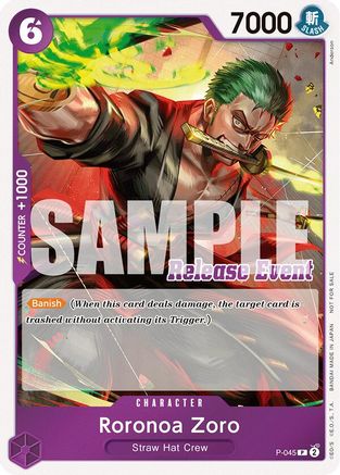 Roronoa Zoro (ST15 - ST20 Release Event Winner Pack) (P-045) - One Piece Promotion Cards