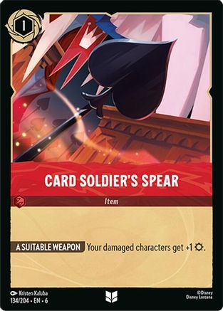 Card Soldier's Spear (134/204)  - Azurite Sea