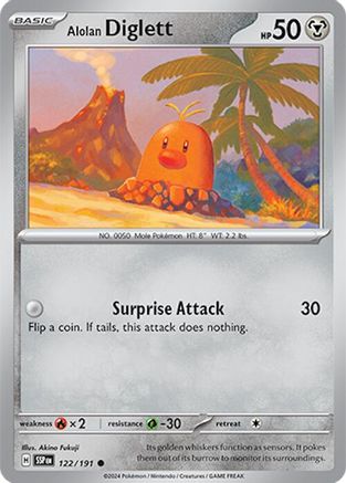 Alolan Diglett 122/191 - [SV08 Surging Sparks] Reverse Holofoil