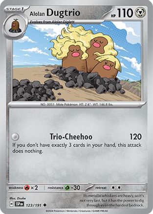 Alolan Dugtrio 123/191 - [SV08 Surging Sparks]