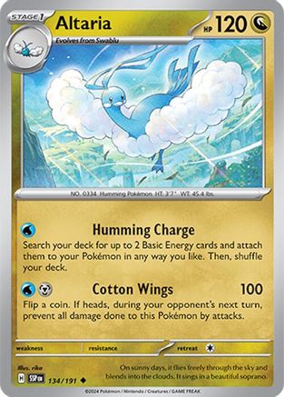 Altaria 134/191 - [SV08 Surging Sparks] Reverse Holofoil