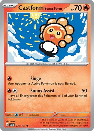 Castform Sunny Form 20/191 - [SV08 Surging Sparks]