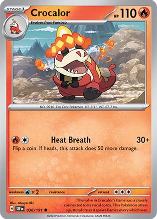 Crocalor 30/191 - [SV08 Surging Sparks] Reverse Holofoil