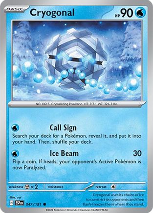 Cryogonal 47/191 - [SV08 Surging Sparks] Reverse Holofoil