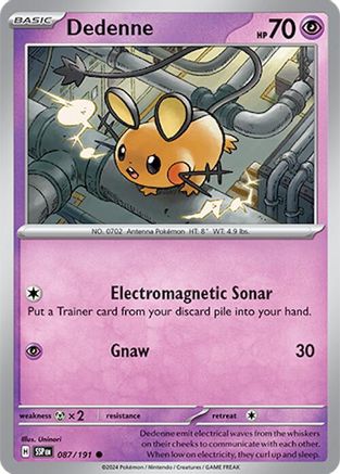 Dedenne 87/191 - [SV08 Surging Sparks] Reverse Holofoil