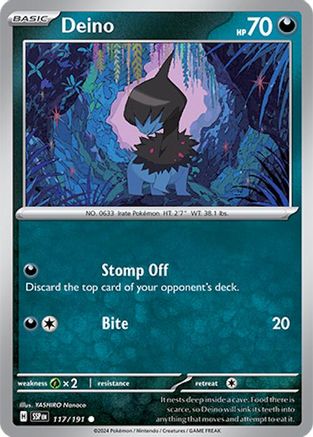 Deino 117/191 - [SV08 Surging Sparks] Reverse Holofoil