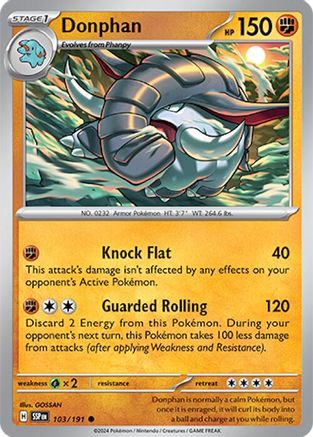 Donphan 103/191 - [SV08 Surging Sparks] Reverse Holofoil