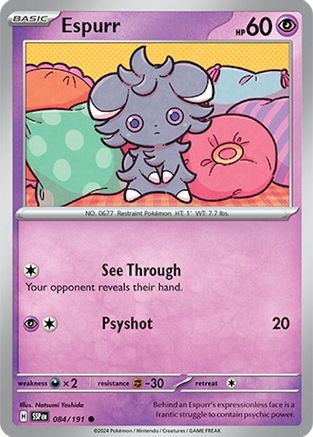 Espurr 84/191 - [SV08 Surging Sparks] Reverse Holofoil