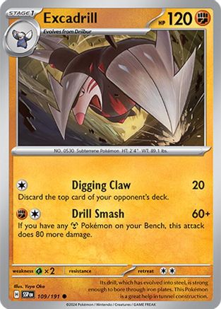 Excadrill 109/191 - [SV08 Surging Sparks] Reverse Holofoil