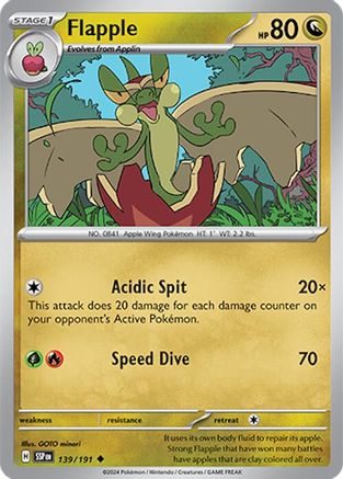 Flapple 139/191 - [SV08 Surging Sparks] Reverse Holofoil