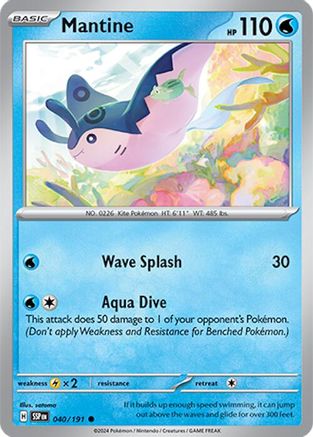 Mantine 40/191 - [SV08 Surging Sparks] Reverse Holofoil