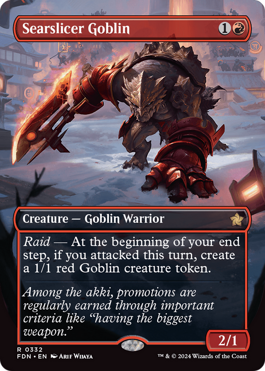 Searslicer Goblin (FDN-332) - [Foundations] (Borderless) Foil