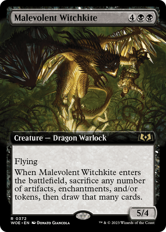 Malevolent Witchkite (Extended Art) (WOE-372) - [Wilds of Eldraine]: (Extended Art)